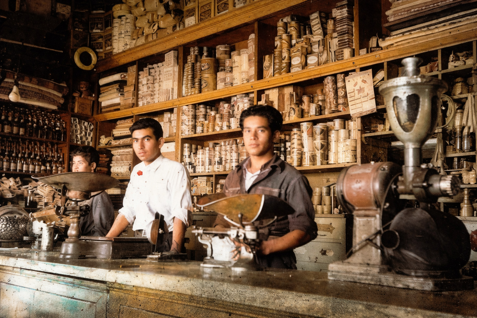 Sr. Enrique Pérez en el interior de la tienda «La Surtidora»