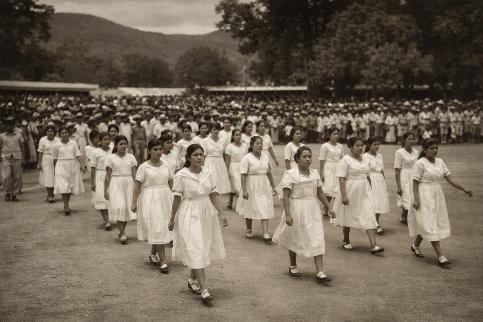 Desfiles agrícolas en los años 40